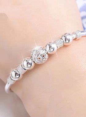 9/11 Lucky Beads Charm Bracelets For Women Silver Plated