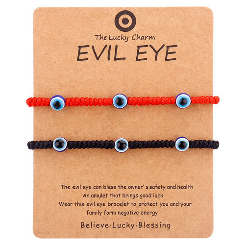 Fashion Devil Evil Eye Rope Thread Bracelet for Women Men