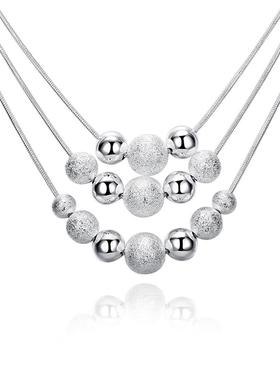 Hyperbole Design Silver Plated Necklace For Women Classic