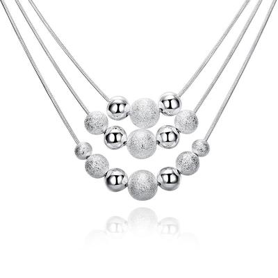Hyperbole Design Silver Plated Necklace For Women Classic