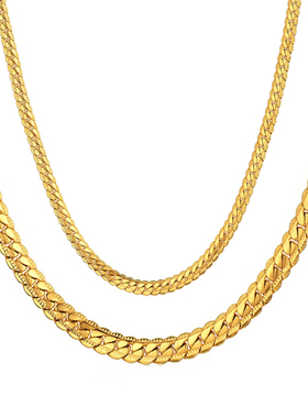Hiphop Jewelry 4MM 7MM Snake Flat Stainless Steel Chain