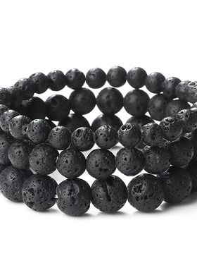 6/8/10mm Beads Stretch Bracelet for Women Men Natural
