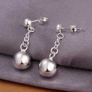 Silver Plated Earrings Ornaments For Women Fashion Chain
