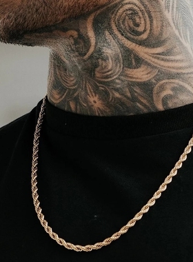 Rope Chain Necklace Men 2023 Classic New Handmade Stainless