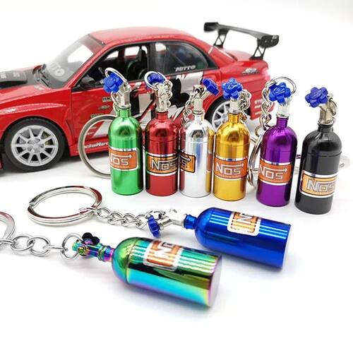 7 Colors Creative NOS Turbo Nitrogen Bottle Keychain Mini