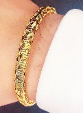 Luxury Open Stainless Steel Man Cuff Bracelet Women Hand