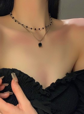 Choker Necklace for Women Double Layer Beads Necklace Gift