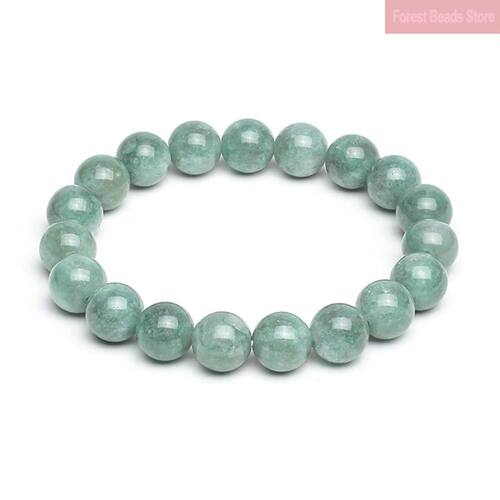 Fashion Natural Green Chalcedony Burma Jade Bracelets Men