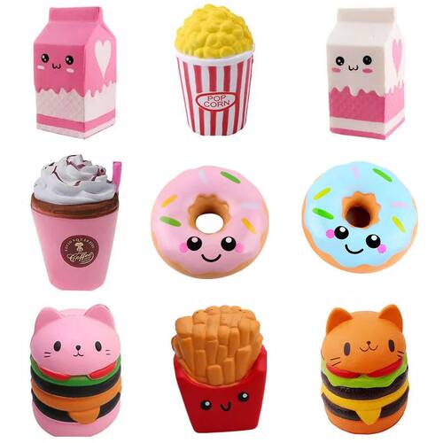 Squishy Toys Slow Rising Squeeze PU Popcorn Animals Anti