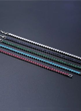 Luxury Hiphop Iced Out  4mm Cubic Zirconia Crystal Tennis