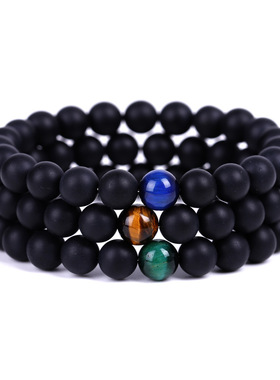 8mm Fashion Tiger Eye Stone Beaded Bracelets for Women Men
