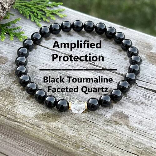 Natural stone bracelet, Amplified Protection, Tourmaline