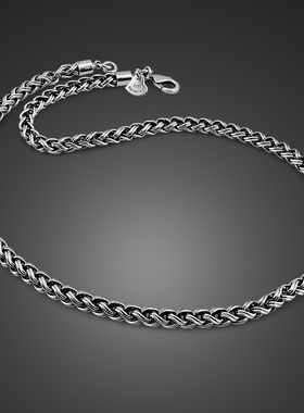 Vintage  Fashion 100% 925 Sterling Silver Necklace  3.5mm