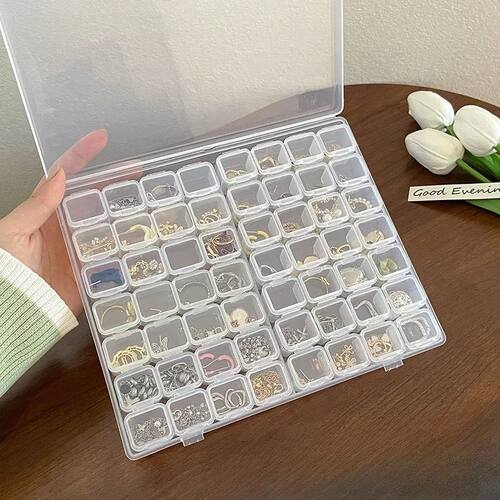 Clear Travel Jewelry Organizer Box with Anti-Tarnish Design