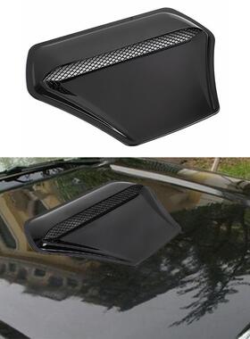EI跨境汽车改装用品引擎盖假出风口 亮黑色装饰风口 个性碳纹车aZ