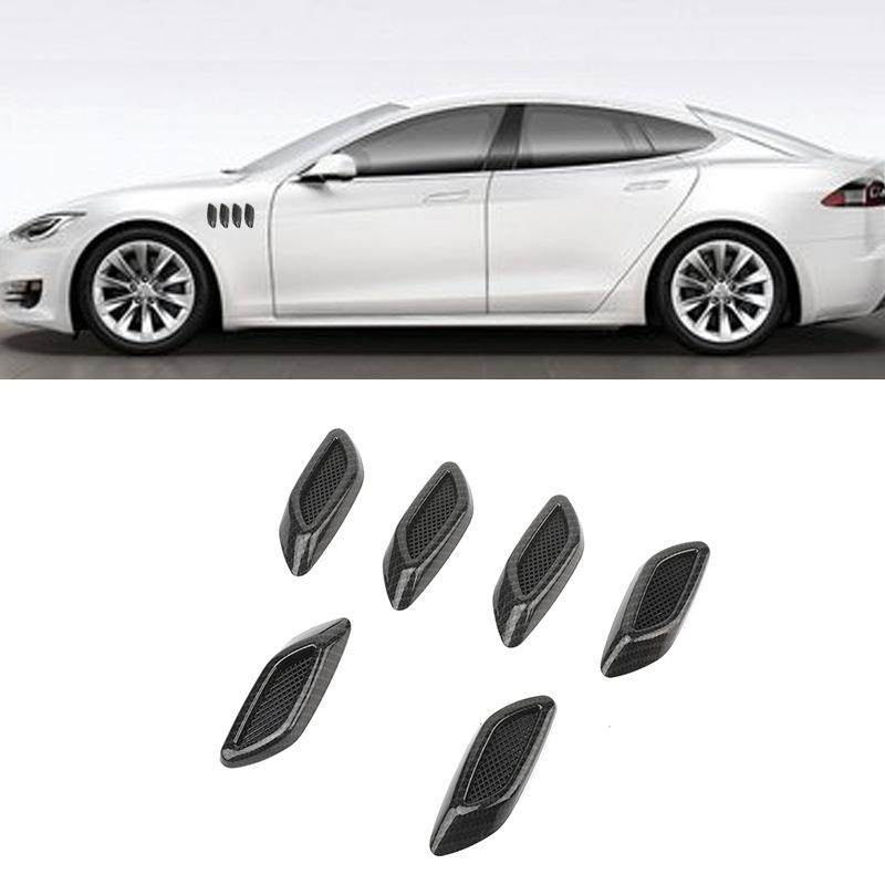 GW汽车装饰假风口改装侧风口叶子板碳纹标贴车身贴六个装通用款aZ