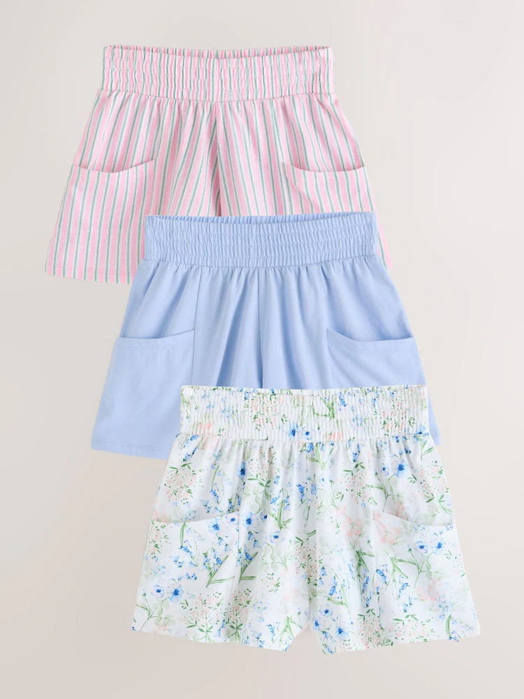 英国Next正品亲子装25夏款女童大女孩超柔软舒适小清新短裤薄短裤