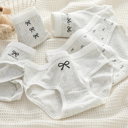 女童三角内裤中大童100%棉儿童短裤头小女孩抑菌裆少女中腰不夹PP