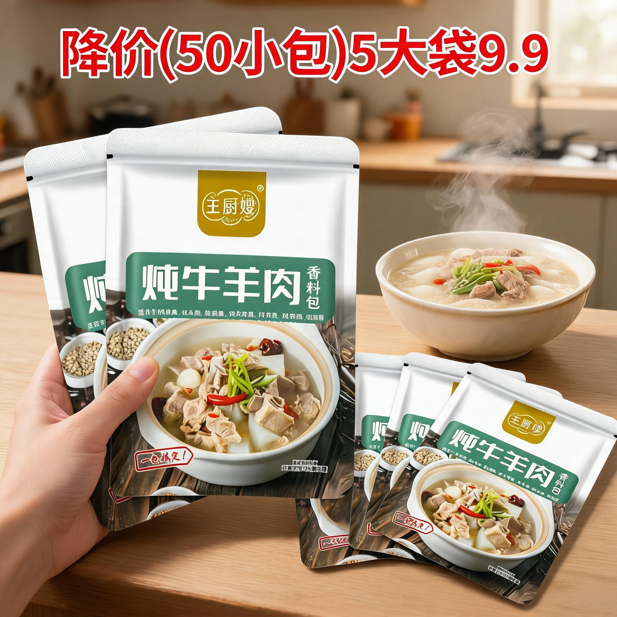 活动【5袋】炖牛羊肉香料包家用卤牛肉牛腩羊肉汤调味料炖肉调料1