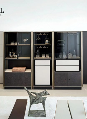 Giorgetti储物柜家具DOMUS现代简约轻奢玻璃展示柜1:1定制