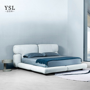 Double Minimalist Bed Cappellini轻奢布艺床Luxury Cornelio