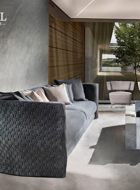 Cornelio Cappellini沙发真皮Luxury-sleek matte leather sofa