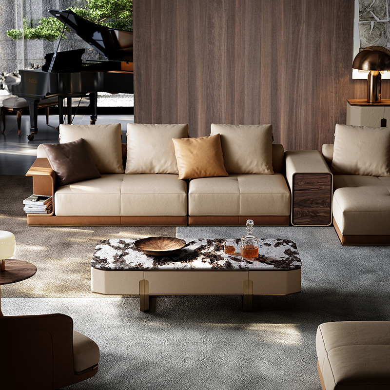 TAZA意式轻奢大理石茶几