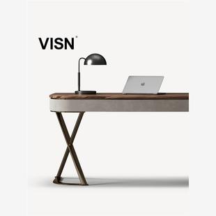 家用简约黑胡桃木意式 书桌轻奢现代 2023新品 办公电脑桌 VISN