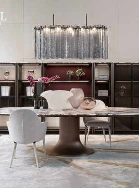 Giorgetti长餐桌简约大理石Simple marble dining table上海定制