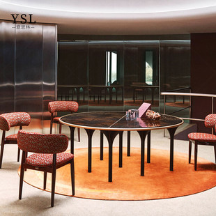 dining round table上海 glass Fendi芬迪圆餐桌简约玻璃Simple