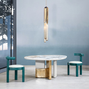 Cornelio Cappellini意式轻奢大理石圆形餐桌Round dining table