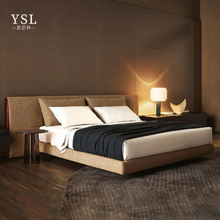 large 2025Poliform简约宽屏床Simple meter bed北京 fabric