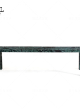 芬迪长餐桌上海进口馆同款Minimalist marble long dining table