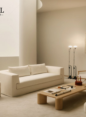 Meridiani奶油风布艺沙发Simple fabric sofa for small spaces