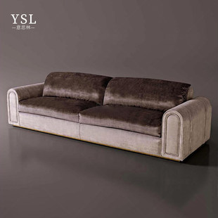 fabric retro sofa浙江 sized Ludovica老钱风实木沙发Small