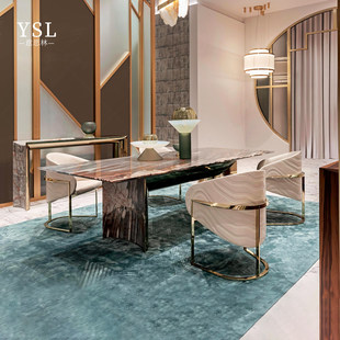 Dining Visionnaire大理石长餐桌Luxury Long Marble Table Style