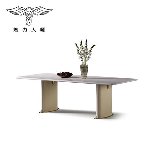 魅力大师天然奢石餐桌轻
