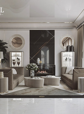 Vittoria Frigerio沙发复古风简约Small-sized fabric sofa