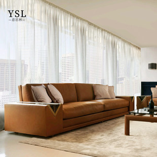 sofa北京 leather Ludovica复古风真皮沙发Customized vintage