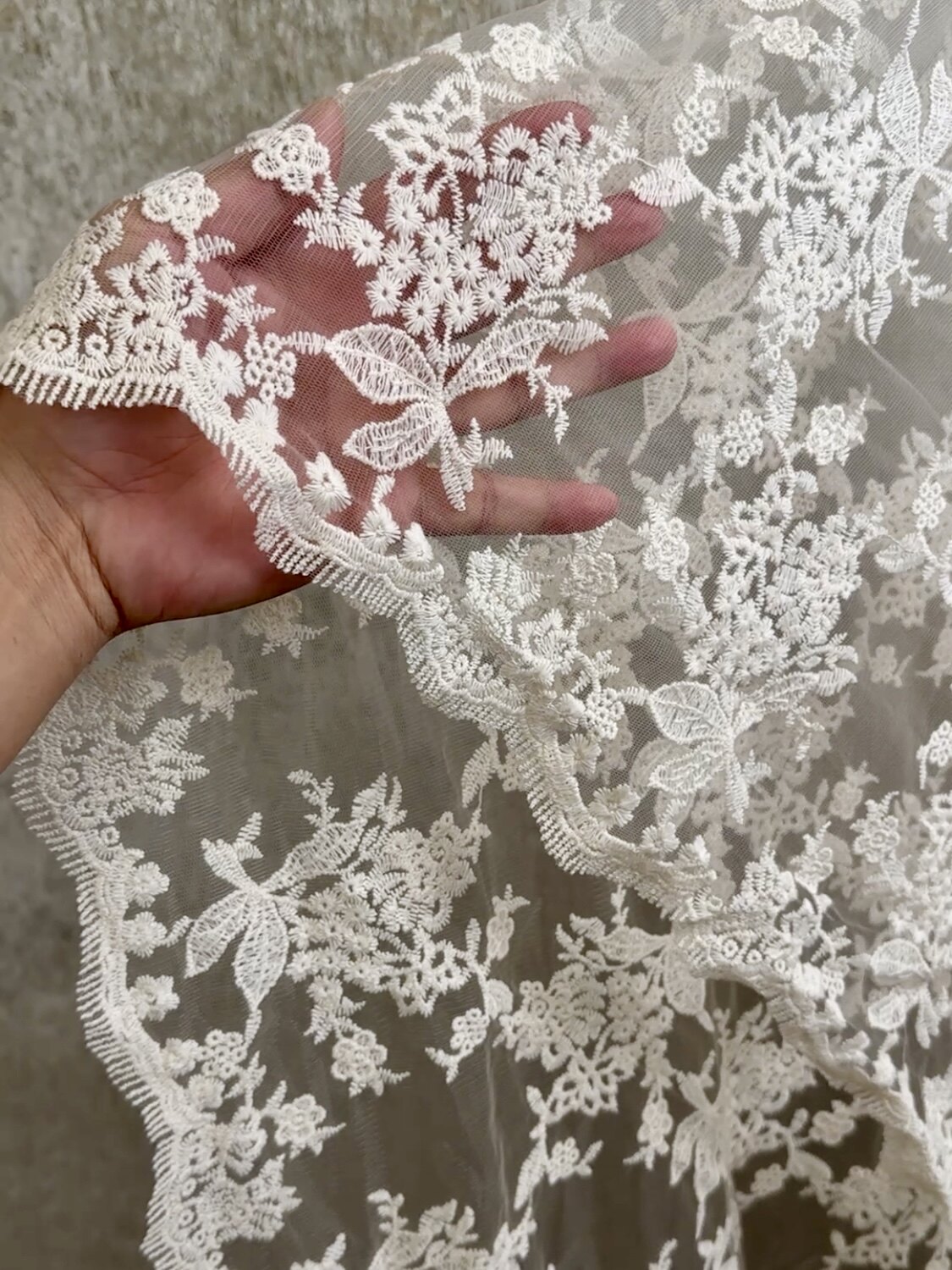 棉线刺绣蕾丝面料绣花辅料复古服装裙子婚纱礼服设计师Diy布料