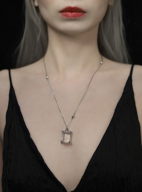 KAMMERHOPA银水晶项链个性小众