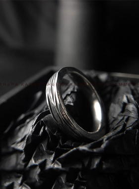 艺术男女款小众银饰戒指