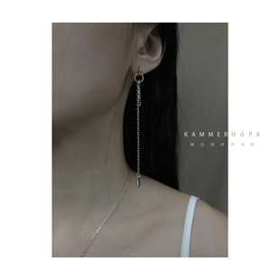 KAMMERHOPA  流质系列925银简洁耳线小众法式银耳饰新品百搭