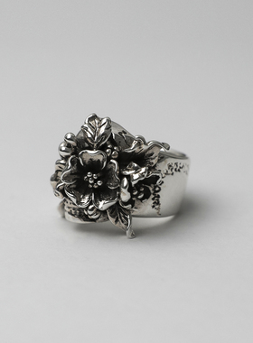 KAMMERHOPA 设计师品牌《骨蕾丝》系列925银宽戒指小众男女新品