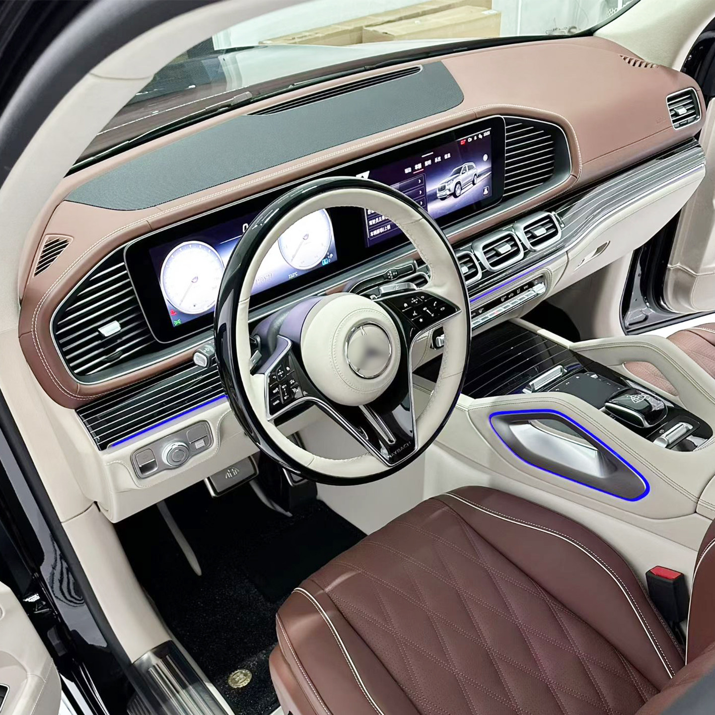 奔驰S级E级蝴蝶方向盘升级GLS豪华桃木保留加热智驾功能厂家直销