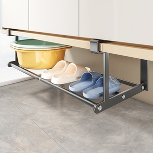 可伸缩悬挂脸盆架浴室柜下盆子放置架化妆室洗脸盆置物架挂盆神器