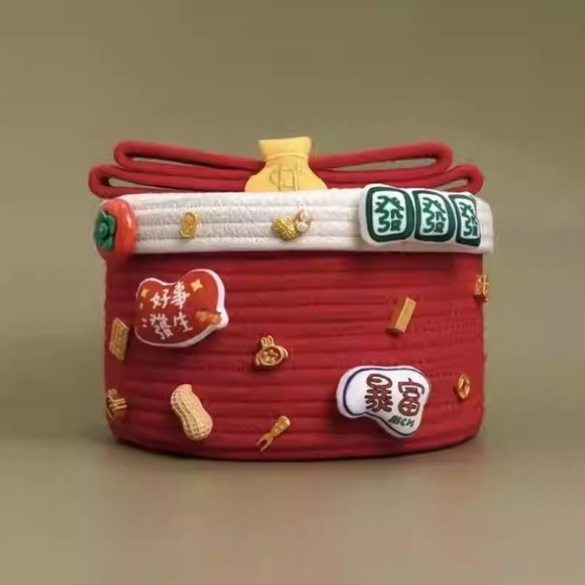 抱好运抱抱桶节日装饰收纳摆件公司年会伴手礼带盖零食收纳筐,家居饰品,桌面摆件,淘宝优惠券,粉丝福利购,淘宝优惠卷