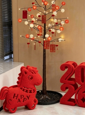 2026马年摆件立体新年装饰福字摆件高级感客厅店铺创意场景布置