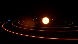 UE5虚幻虚拟太阳系宇宙行星蓝图系统金木水火土星冥王星演示场景