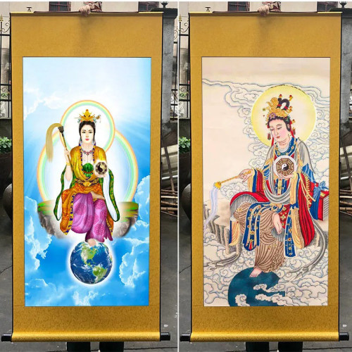 地母结缘室内后土娘娘包邮神像画